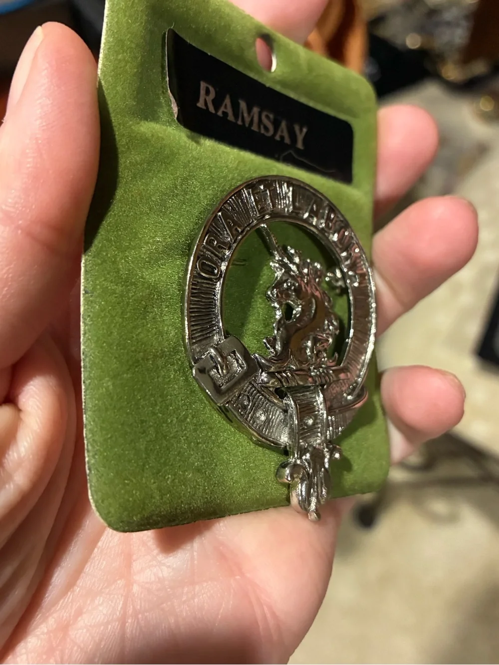 Vintage Dead Stock Ramsay Scottish Clan Brooch